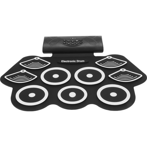 Batterie électronique portable enroulable avec pad de batterie, fonction d'enregistrement Bluetooth, deux haut-parleurs et prise britannique 100-240 V. (1/5)