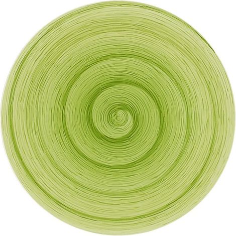Plato lime Memento en cerámica pintada a mano 27,5 cm