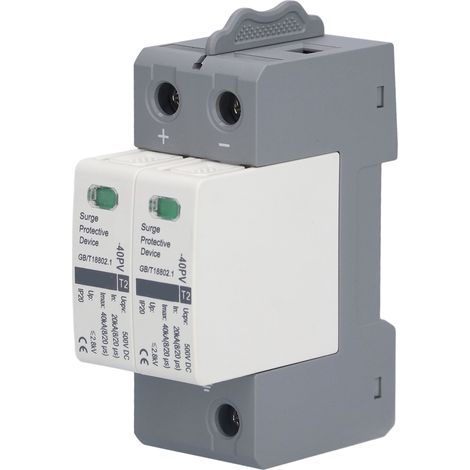 Dispositif de protection contre les surtensions bipolaire, parafoudre, protecteur 20-40 kA 500 V CC CHLT-40PV (1/5)