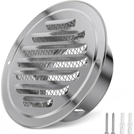 Round Stainless Steel Air Vent Grille 100mm (1/3)