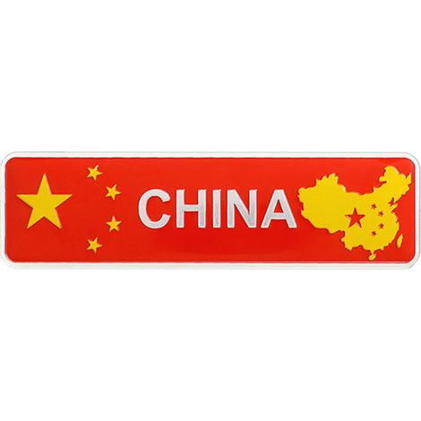 and Easy to Remove Metal Sticker for Car Chinese Flag Red