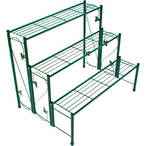 Blumentreppe Verona 3 Stufen Ablagen Pflanzentreppe Pflanztreppe 78x55x65 cm (1/5)