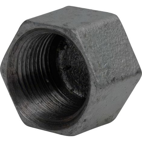Bouchon Femelle en Fonte Malléable à Cœur Noir 1'' (1/2)