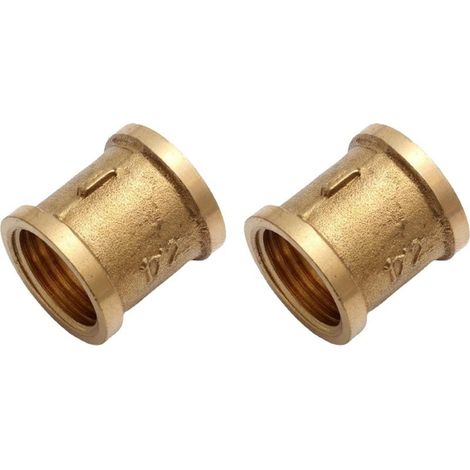 Manchons droits femelles, Accessoires de connecteur femelle, Filetages de tuyaux de raccordement femelles, Connecteurs femelles, Manchons en laiton 1/2, Manchons 1/2 (1/5)