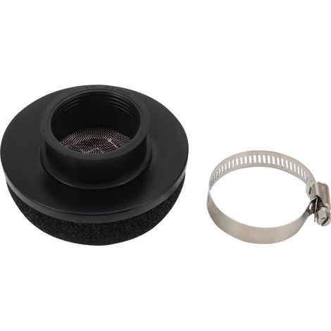 Filtre à air en éponge noire de 45 mm de diamètre, boîtier de filtre à air universel pour motos et quads, filtre à air lavable à haut débit, adapté à différents modèles de véhicules. (1/5)