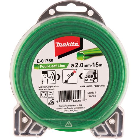 Makita E-01769 Filo Verde Quadrifoglio Decespugliatore Tagliabordi 2,0mm15m
