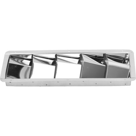 Rechteckiges 5-Schlitz-Lüftungsgitter für Boote, hergestellt aus korrosions- und rostbeständigem Edelstahl, ideal für Yachten und Sportboote. (1/5)