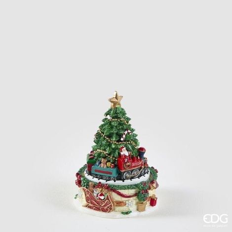 EDG Enzo De Gasperi Carillon Trenino Pino H16 Natale Green Red (1/4)
