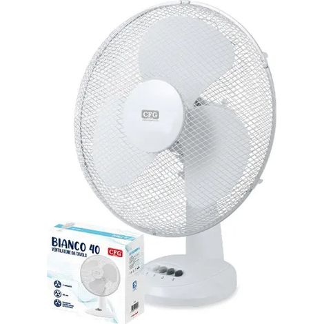 Ventilatore da tavolo CFG Bianco 40 diametro 40cm 3 velocitA