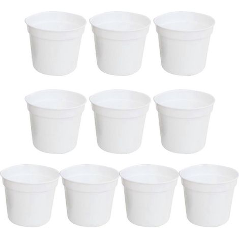 Lot de 10 pots de pépinière flexibles et réutilisables en plastique pour semis (1/5)