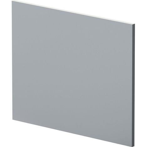 700mm L Shape Square Reversible Bath End Panel - Satin Grey