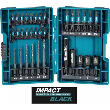 Makita B-66896 33 Piece Black Impact Torsion Screwdriver Bit Set High Durability