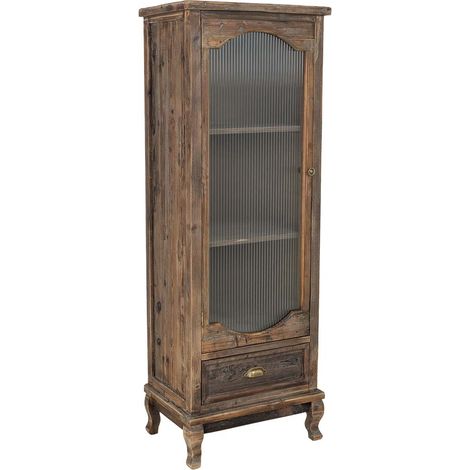 Vitrina de madera marrón 60x40x168h cm (1/5)