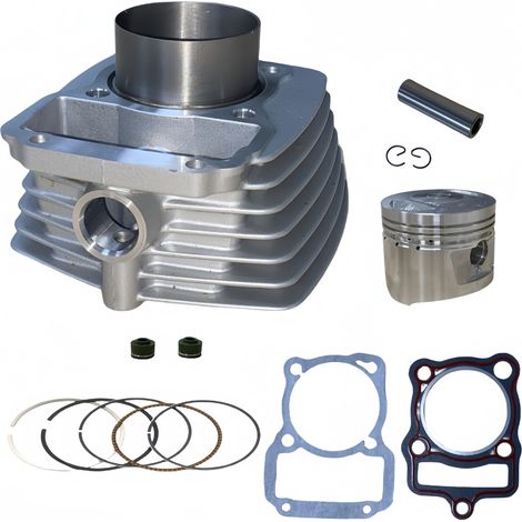 Kit cylindre moto pour CG125, compatible avec le cylindre piston allongé CG150 62 mm de Zongshen Honda CG125.