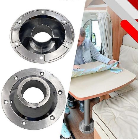 Pied de table pour camping-car, support de table en aluminium avec bride et vis (1/4)