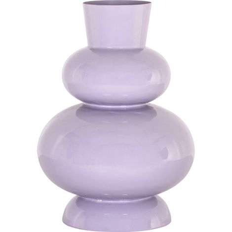 Vase décoratif silhouette ludique finition lavande brillante - lavande pastel brillant (1/2)