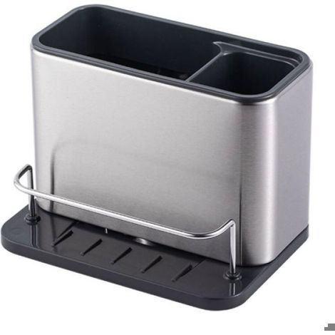 Égouttoir de Cuisine en Acier Inoxydable Étagère à Bacs Organisateur Régional (1/5)