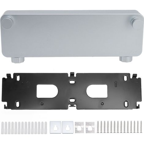 Fil à linge rétractable 5,2m Inox ABS Sécurité Enroulement Lent Argent Gain de Place Intérieur Extérieur (1/5)