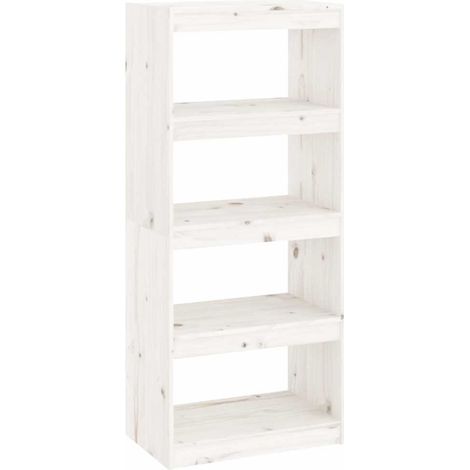 Maison Exclusive - Bücherregal/Raumteiler Weiß 60x30x135,5 cm Mas (1/5)