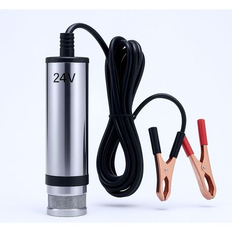 Pompe De Transfert - Acier Inoxydable - 24 V DC - 40 L/min - Pour Diesel Kerosene Eau - Hauteur De Levage 3-5 M - 51 Mm - 562 G (1/5)