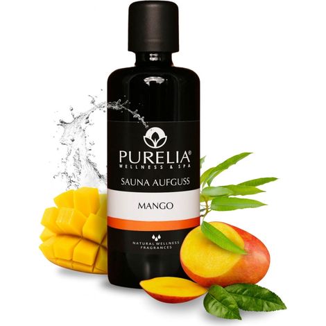 PURELIA Saunaaufguss Mango 100 ml natürlicher Sauna-aufguss - reine ätherische Öle (1/5)