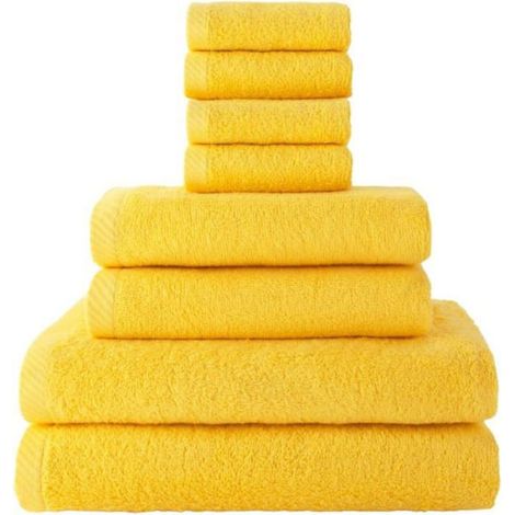 Plafonnier Cristal Lot de 8 Serviettes - Coton 500g/m² - 2 Bain 2 Main 4 Bidet - Douceur Absorption - Salle de Bain LEGGING SEXY (1/2)