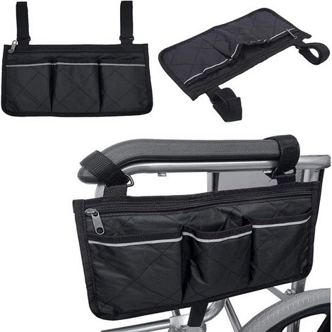 Rollstuhltasche Geeignet für Rollstühle, Elektroroller, Rollatoren usw. (schwarz) (1/5)