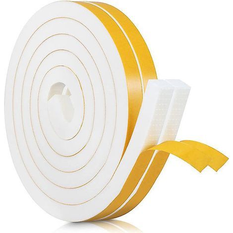 10 m (32,8 ft) weiße Türdichtung, Rolle hochdichtes Schaumstoffband, Neopren-Klebedichtung, Fensterisolierung (1/5)