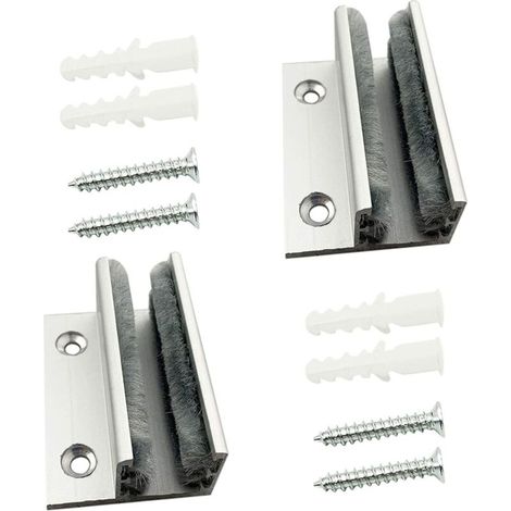 Porte Coulissante en Verre Guide au sol Pince en Verre Support de Tablette en Verre Système de Porte Coulissante 2 Pièces en (1/4)