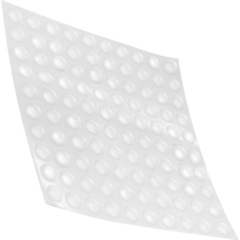 Pastilles de Relief Cylindriques en Silicone 10X4 MM, Butoirs de Meubles Autocollants Transparents 100 Pcs, Picots Antidérapants pour Portes et Tiroirs, Aides pour Personnes (1/5)