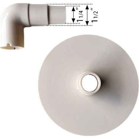 5 plaques adaptatrices HydroTools 8929 – Coude pour skimmer – Base pour aspiration automatique de piscine