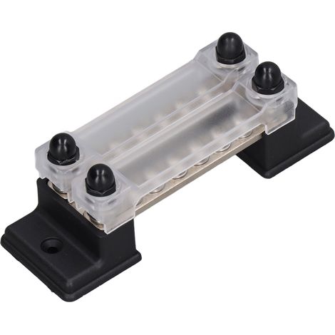 Bloc de distribution de puissance 12 bornes 48V 150A double rangée barre omnibus avec vis M4 et tige filetée M6 (1/5)