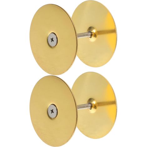 Cache-trous de porte 67 mm en acier inoxydable doré, lot 2, pour (1/5)