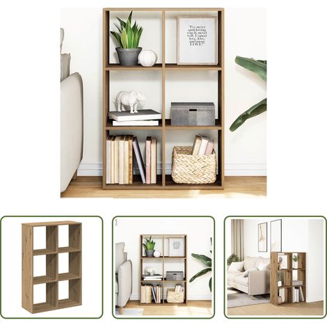 Bücherregal - Raumteiler-Bücherregal Artisan-Eiche 69,5x29x103,5 cm (1/5)