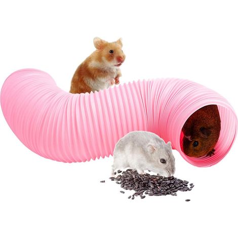 Tube Pour Hamster - Extensible 20 à 100 cm - Plastique Transparent - Accessoire Cage Petit Animal - 1 Pièce (1/5)