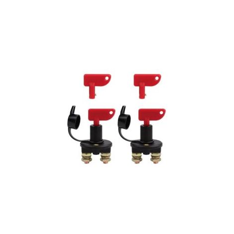 Juego de 2 interruptores de aislamiento para baterías de coche de 12V/24V, interruptor de parada de emergencia (juego de 2) - Crezuo