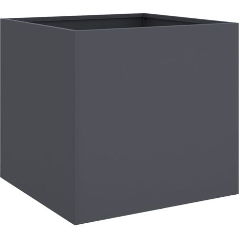 Fioriera aiuola rialzata vassoio piante fiori terrazzo giardino 42 x 40 x 39 cm acciaio antracite 020037600