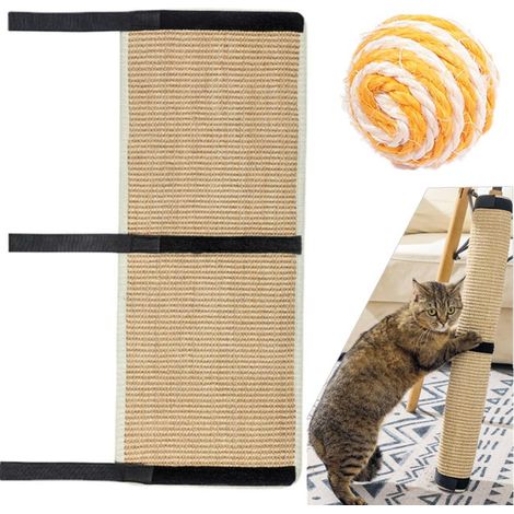 Tapis de griffoir pour chat sisal protecteur de pied de table et chaise ajustable