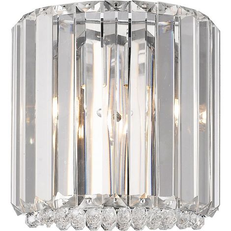Zumaline PRINCE Kristall-Wandlampe, Silber, 1x G9