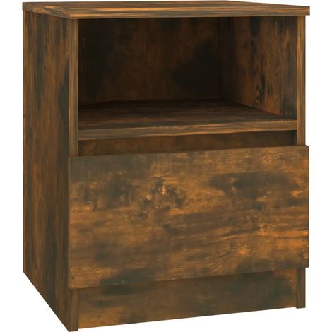 Maison Exclusive - Nachttisch Räuchereiche 40x40x50 cm Holzwerkst