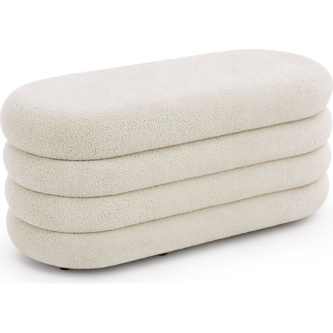 Banc coffre Avec rangement Charge 100 kg blanc (1/5)