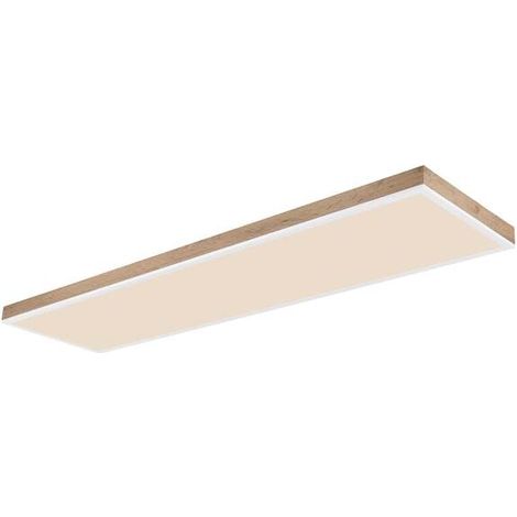 [NEUWERTIG] B-Ware Globo Deckenlampe Doro LED Leuchte dimmbar Holz dunkel 120cm CCT 36W IP20 (1/2)