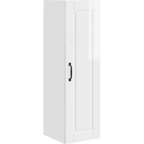 Maison Exclusive - Armadietto a muro PORTO Bianco Lucido 30 x 31 x 100 cm (1/5)