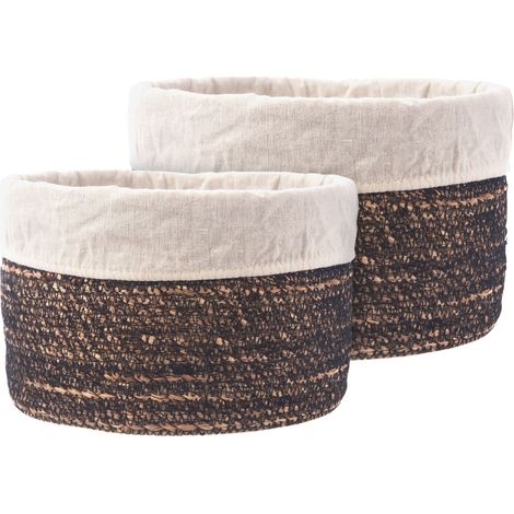 Cesta de almacenamiento natural, 2 unidades.
