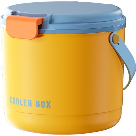 Ortviai Seau à Glace Isotherme 2-en-1 avec Couvercle - Boîte de Conservation Longue Durée 24-48h - Kit avec 2 Bacs à Glaçons (40 Cubes) et 1 Pelle - Idéal pour Camping, Barbecue et Sorties Extérieures