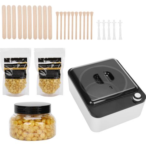 Chauffe-cire électrique, cire dépilatoire en grains, bâtonnets de cire, kit d'épilation, prise UE 220 V (1/5)
