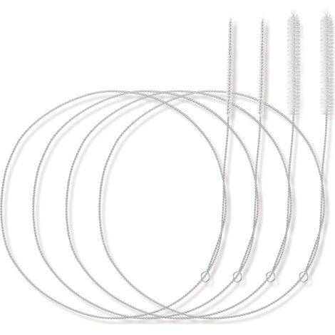 4 Pcs 1m Pipe Cleaning Brush Set, Including 2 Sizes Extra Long Flexible Stainless Steel Brushes for Bottles and Other Fine Pipes (1/5)