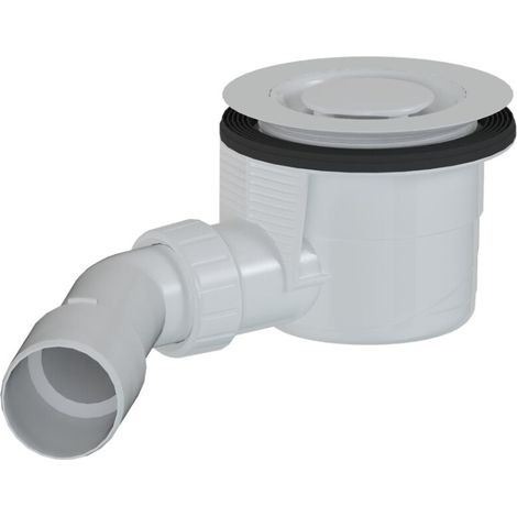 Swiss Aqua Technologies Siphon design pour receveur de douche 90 x 40/50m, couvercle blanc (E90KOB) (1/5)
