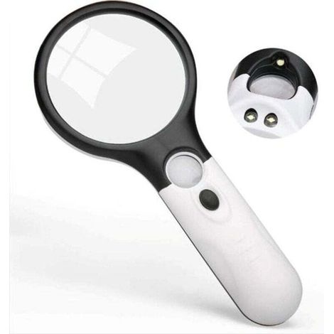 Magnifying Glass Portable 100 Times LED Electronic Magnifying Glass with Light HD Optical Lens Newspaper Reading Magnifier MUMU (1/4)
