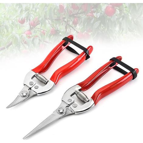 2 Scateur De Jardin Ciseaux De Jardin Main Professionnels Lames Droites Cisailles De Jardinage Pour Cueillette Fruits Fleurs Lgumes Bonsai Plante (1/5)